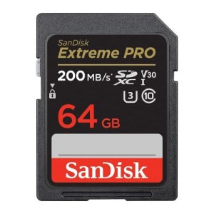 SanDisk 64GB 200MBPS Extreme PRO UHS-I SDXC Memory Card