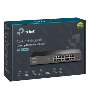 TP-Link 16-Port 10/100/1000Mbps Gigabit Desktop/Rackmount Switch - TL-SG1016D