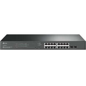 TP-Link JetStream 18-Port Gigabit Smart Switch with 16 PoE+ Ports and 2 Gigabit SFP Slots - TL-SG2218P