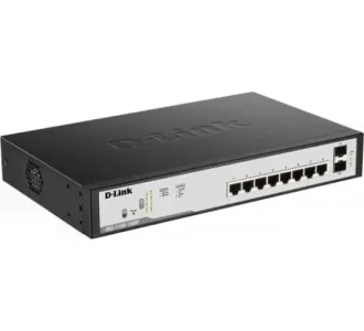 D-Link 8 Port PoE Gigabit Smart Managed Switch + 2 SFP ports - DGS-F1100-10PS