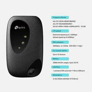 TP Link 4G LTE Mobile Wi-Fi (Mifi) M7200