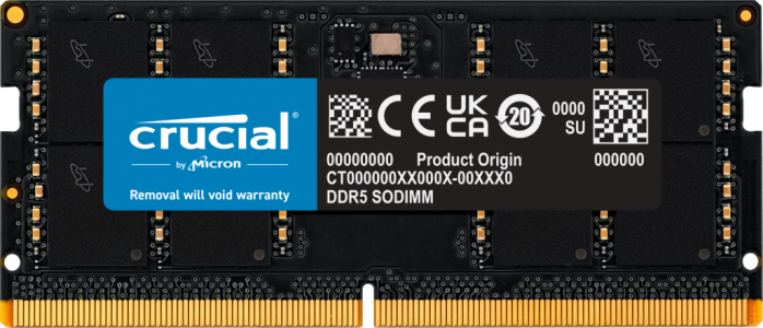 Crucial Laptop RAM DDR5 32GB 5600- CT32G56C46S5