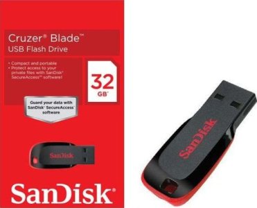 SanDisk Cruzer Blade USB Flash Drive 32GB-SDCZ50-032G-B35