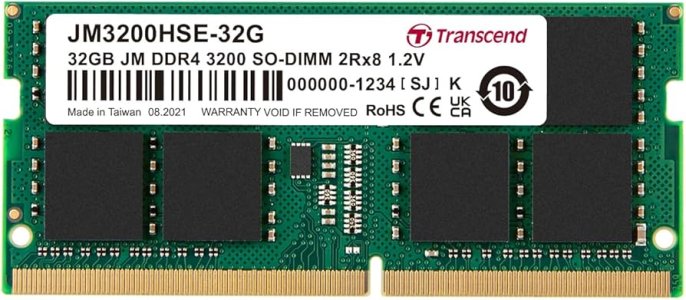 Transcend Laptop RAM DDR4 32GB 3200- JM3200HSE-32G