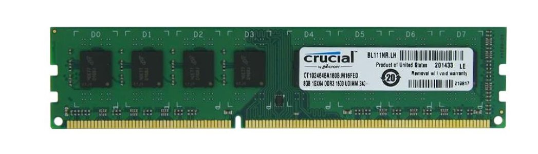 Crucial Desktop RAM DDR3 8GB 1600- CT102464BA160B
