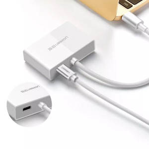 UGREEN USB USB-C to HDMI + VGA Converter – White – MM123