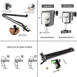 MAONO B01 Microphone Suspension Boom Scissor Arm Stand