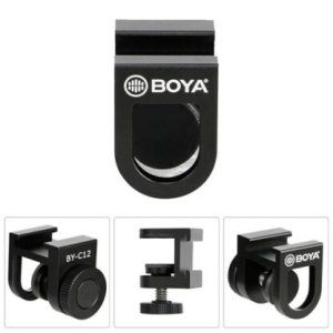 Boya BY-C12 Smartphone Microphone Clamp – Secure Mount