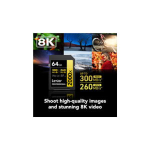 Lexar 64GB Professional 2000x UHS-II SDXC Memory Card