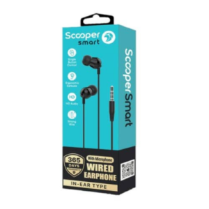 Scooper Smart SWE-02 Wired Earphones – Comfortable & Clear Sound