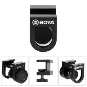Boya BY-C12 Smartphone Microphone Clamp – Secure Mount