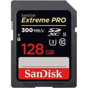 SanDisk 128GB 300Mbps Extreme PRO UHS-II SDXC Memory Card