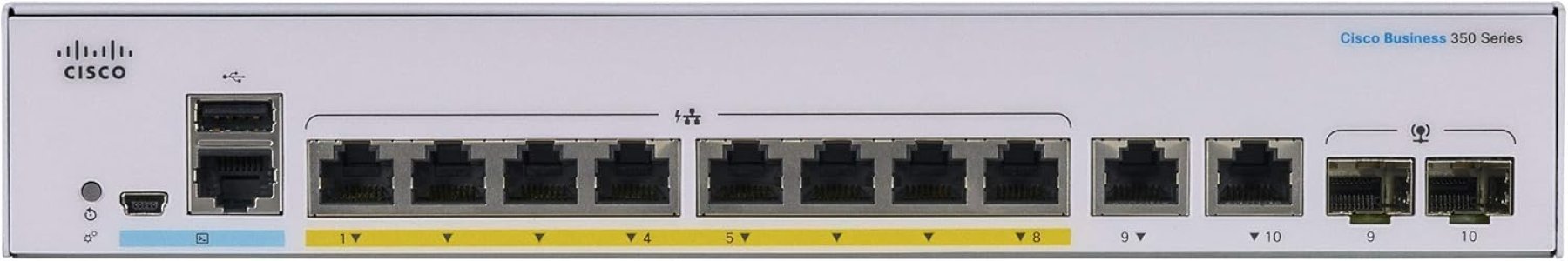Cisco CBS350‑8P‑E‑2G‑UK 8‑Port Managed PoE+ Switch w/ 2 SFP