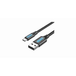 Vention USB 2.0 A Male to 2-in-1 Micro-B&USB-C Male Cable 1.5M Black PVC Type