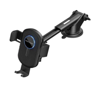 Vention One Touch Clamping Car Phone Mount With Suction Cup Black Square Type