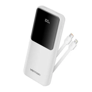 Vention 10,000mAh Power Bank-WHITE