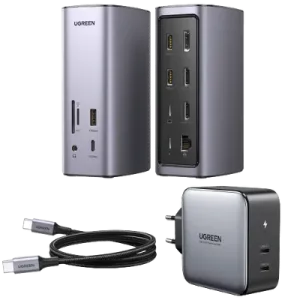 UGREEN CM681 12 In 1 PRO Docking Station-USB-C to 2*USB 3.0