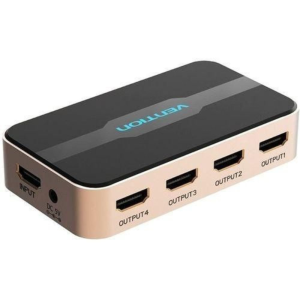 Vention 1 In 2 Out HDMI Splitter Gold