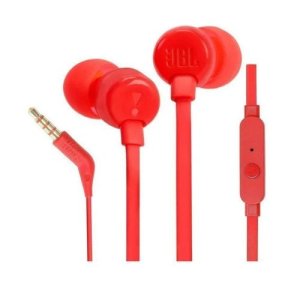 JBL Tune 110 Earphones Red- JBLT110RED