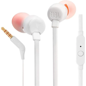 JBL Tune 110 Earphones White- JBLT110WHT