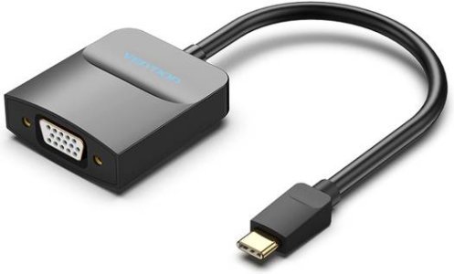 Vention Type-C to VGA Adapter 0.15M Black ABS Type -TDDBB