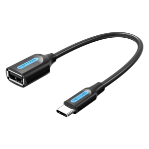 Vention USB C Male to USB 2.0 A Female OTG cable 0.15M Black PVC Type