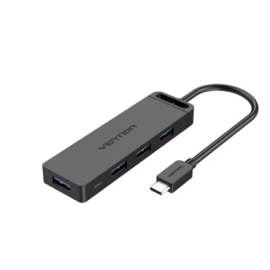 Vention 4-Port USB 3.0 Hub with Type C & USB 3.0 2-in-1 Interface and Power Supply 0.15M ABS Type