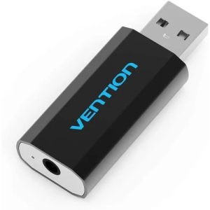 Vention 4 Pole USB External Sound Card Black