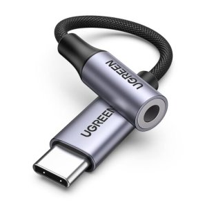 UGREEN AV142 USB C to 3.5mm Jack Female Cable 10cm -Gray-30632