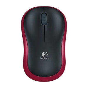 Logitech M185 Wireless Mouse - Red - 910-002237