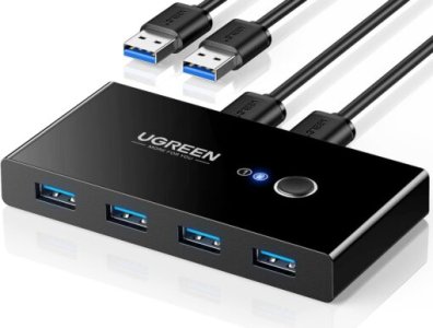 UGREEN US216 2 In 4 Out USB 3.0 Sharing Switch Box - black-5851-30768