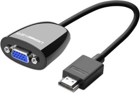 UGREEN MM105 HDMI to VGA Converter without Audio -Black-40253