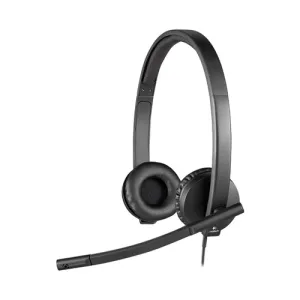 Logitech H570e Stereo USB-A Headset with Noise Cancelling Mic - Black - 981-000575