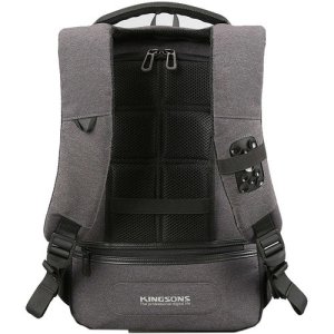 Kingsons  KS3149W 15.6" Smart Anti-theft Backpack,  Water proof, USB Charging port-Gray