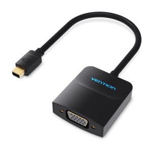 Vention VGA(3+6) Male to Male Cable with ferrite cores 1M Black- VEN DAEBF