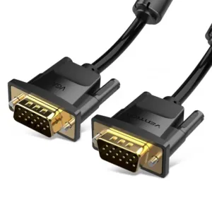 Vention VGA(3+9) Male to Male Cable 10M Black- VEN DADBL- VEN DADBL
