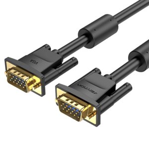 Vention VGA(3+6) Male to Male Cable with ferrite cores 30M Black- VEN DAEBT