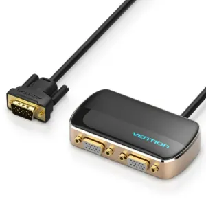 Vention 1 In 2 Out VGA Splitter 1M Black- VEN DBABF