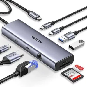 UGREEN CM498 7 -In -1 Docking Station- USB-C to 2*USB3.0/HDMI/VGA - 15599