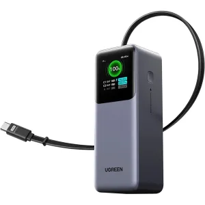 UGREEN PB726 20000mAh 165W Laptop Portable Power Bank with Retractable Cable Black