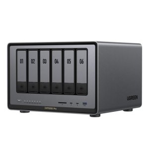 UGREEN CM752 DPXP6800 Pro 6 BAY desktop Pention Gold 8505-12th gen 5 cores 6 8gb ddr5 pgradable128 gb ssd