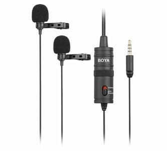 BOYA BY-M1DM Dual Omnidirectional Lavalier Microphone