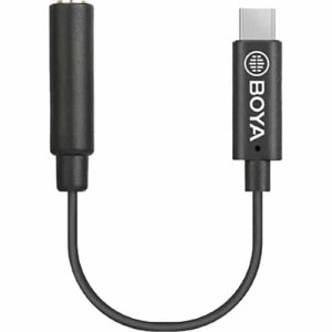 BOYA BY-K4 3.5mm TRS (Female) to USB Type-C (Male) Audio Adapter