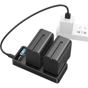 K&FNPF970 DUAL BATTERY AND CHARGER