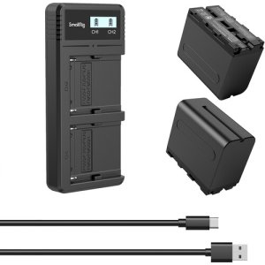 K&FNPF970 DUAL BATTERY AND CHARGER