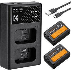 K&F NP-FW50 DUAL BATTERY & CHARGER