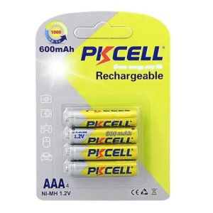 PK CELL 4 BATTERIES AND CHARGER
