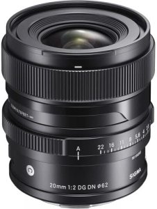 Sigma 20mm f/2 DG DN Contemporary Lens for L-Mount