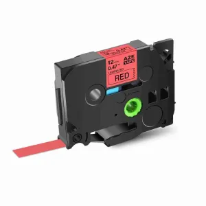 Brother 12mm x 8m TZ2-431 Black on Red Label Tape