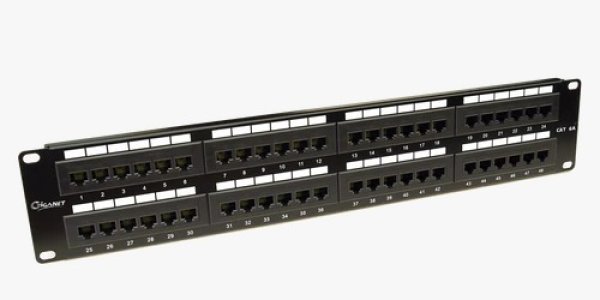 Giganet Category 6A UTP 19'48 Port Patch Panel-GN-C6A-UTP-PP-48